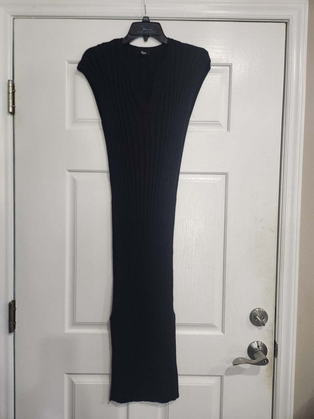 Rails Black Ashley Rib-Knit Midi Dress